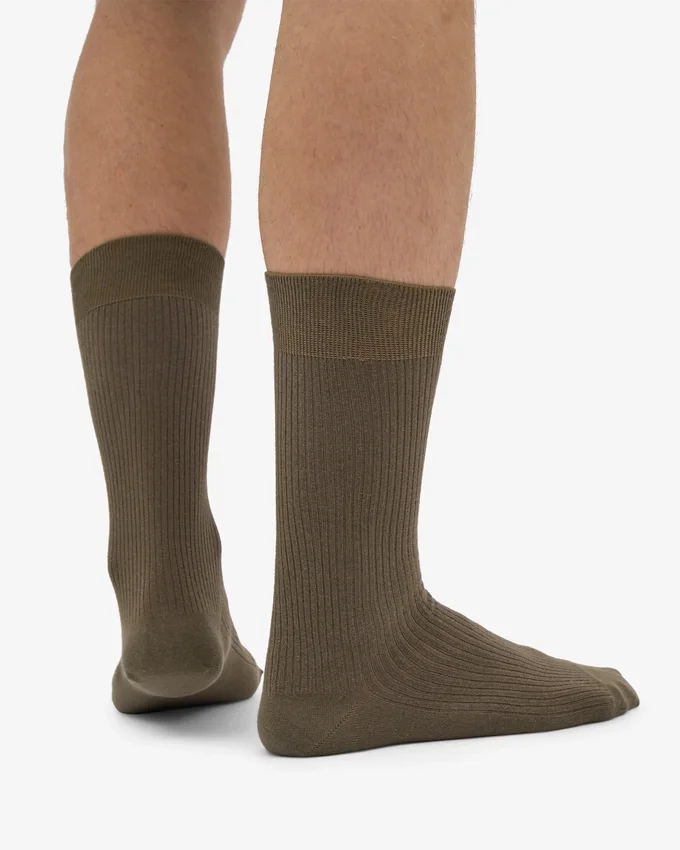 Chaussettes Classic Organic en coton bio - Olive poussiéreuse
