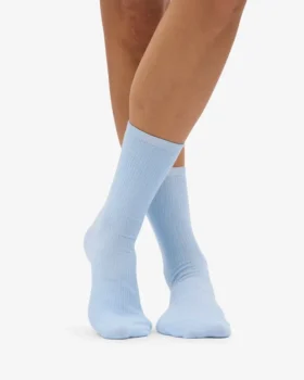 Chaussettes Classic Organic en coton bio pour femme – Bleu polaire