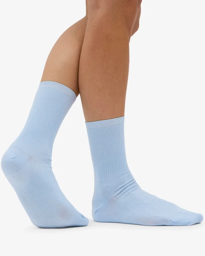 Chaussettes Classic Organic en coton bio pour femme - Bleu polaire
