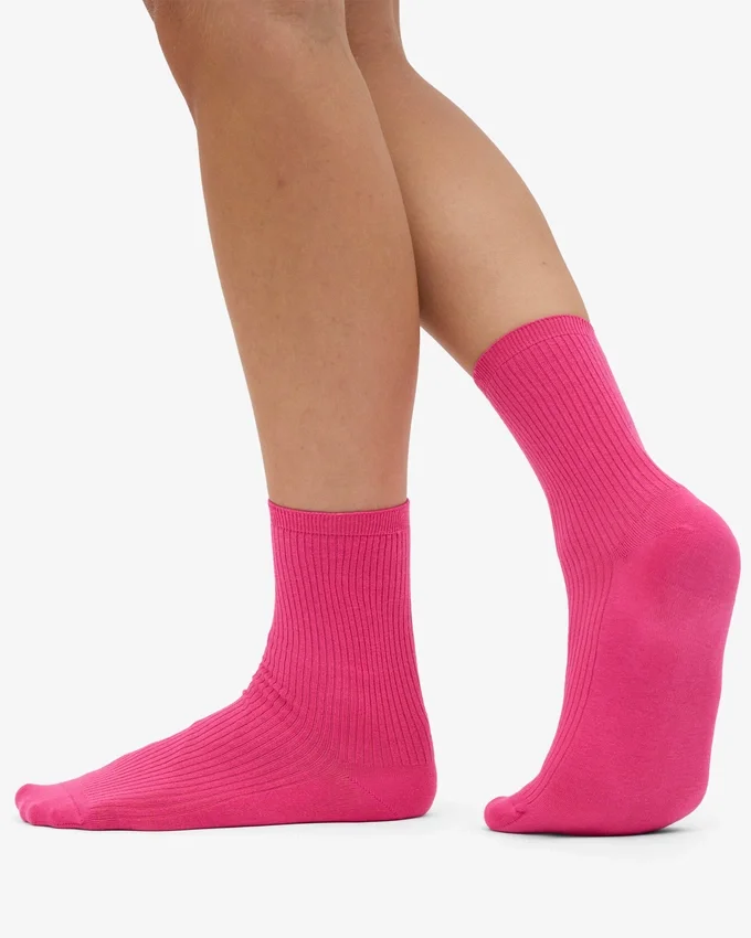 Chaussettes Classic Organic en coton bio pour femme - Rose bubble-gum