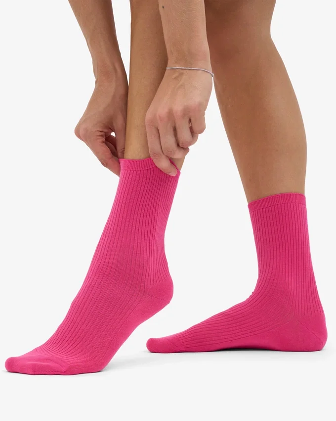 Chaussettes Classic Organic en coton bio pour femme - Rose bubble-gum