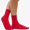 Chaussettes Classic Organic en coton bio pour femme - Rouge écarlate