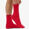 Chaussettes Classic Organic en coton bio pour femme - Rouge écarlate