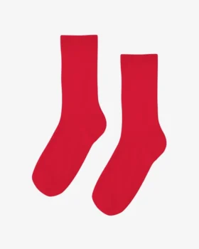 Chaussettes Classic Organic en coton bio pour femme - Rouge mandarine