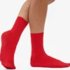 Chaussettes Classic Organic en coton bio pour femme - Rouge mandarine