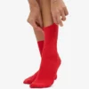 Chaussettes Classic Organic en coton bio pour femme - Rouge mandarine
