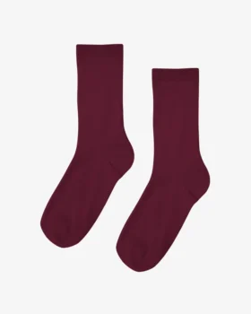 Chaussettes Classic Organic en coton bio pour femme - Rouge sang de bœuf