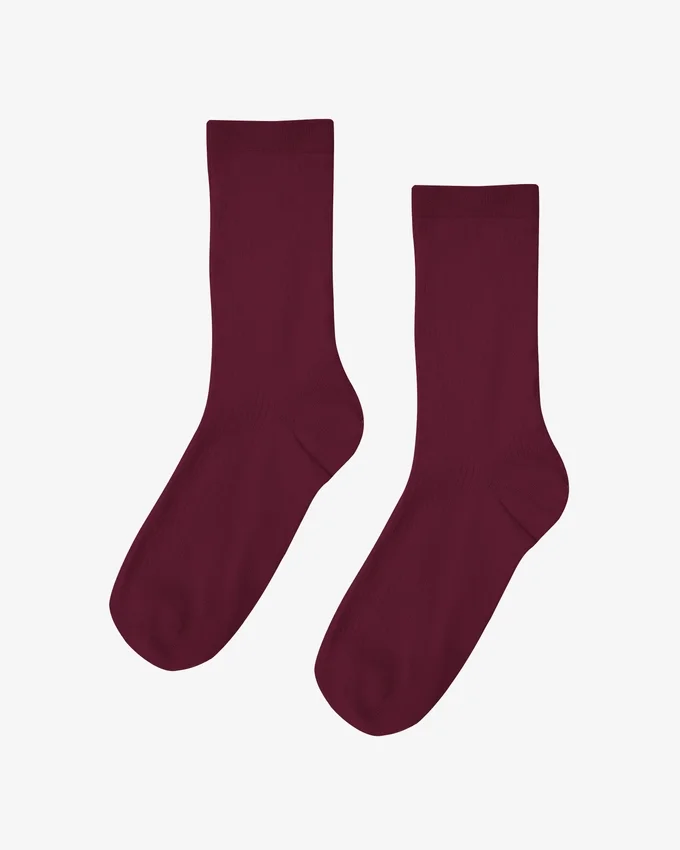 Chaussettes Classic Organic en coton bio pour femme - Rouge sang de bœuf