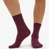 Chaussettes Classic Organic en coton bio pour femme - Rouge sang de bœuf
