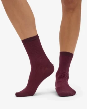 Chaussettes Classic Organic en coton bio pour femme – Rouge sang de bœuf