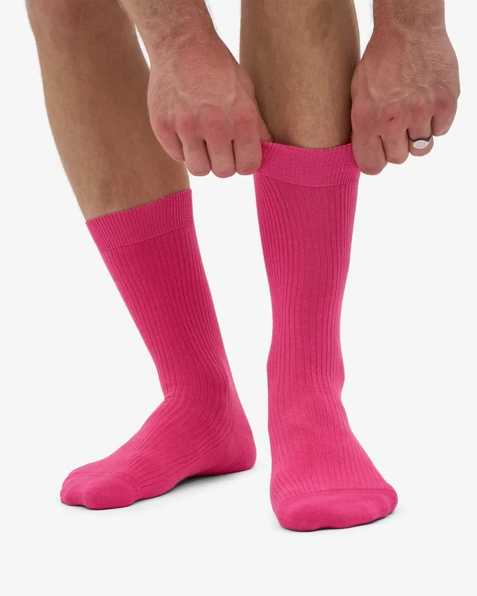 Chaussettes Classic Organic en coton bio - Rose bubble-gum