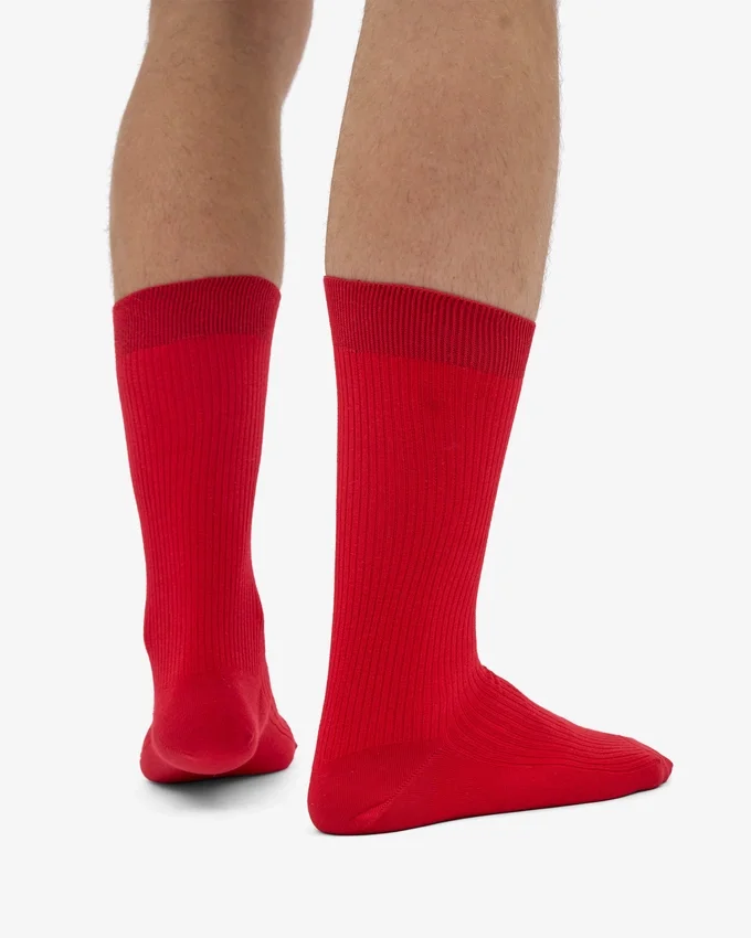 Chaussettes Classic Organic en coton bio - Rouge écarlate