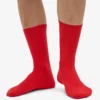 Chaussettes Classic Organic en coton bio - Rouge mandarine