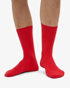 Chaussettes Classic Organic en coton bio – Rouge mandarine