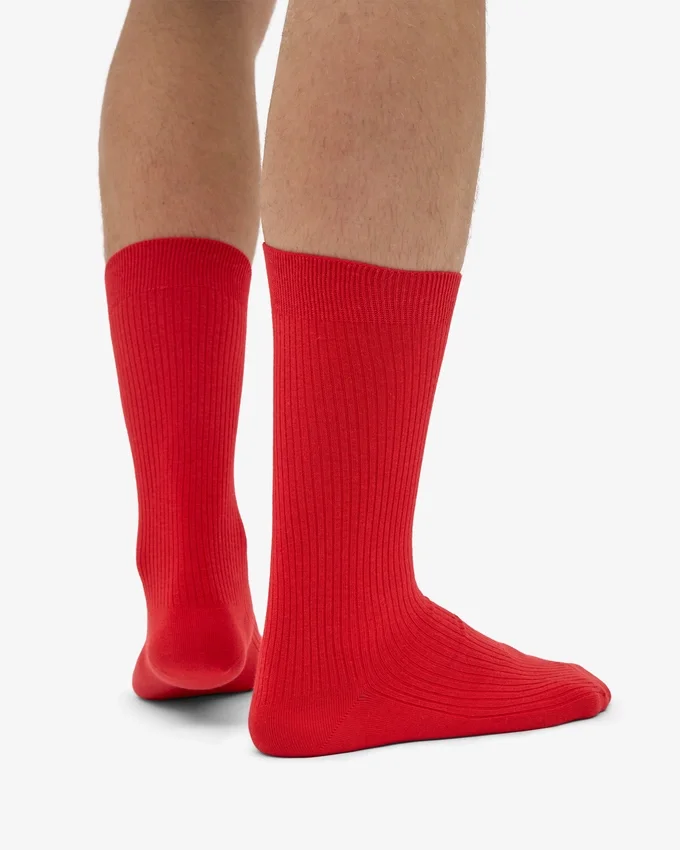 Chaussettes Classic Organic en coton bio - Rouge mandarine
