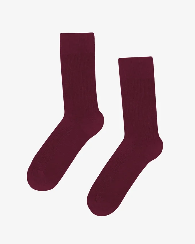 Chaussettes Classic Organic en coton bio - Rouge sang de bœuf