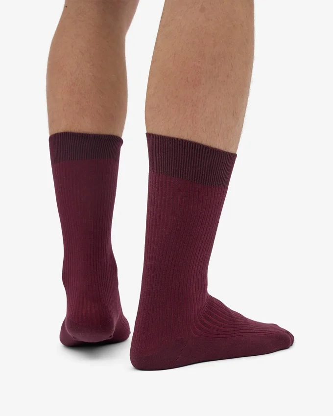 Chaussettes Classic Organic en coton bio - Rouge sang de bœuf