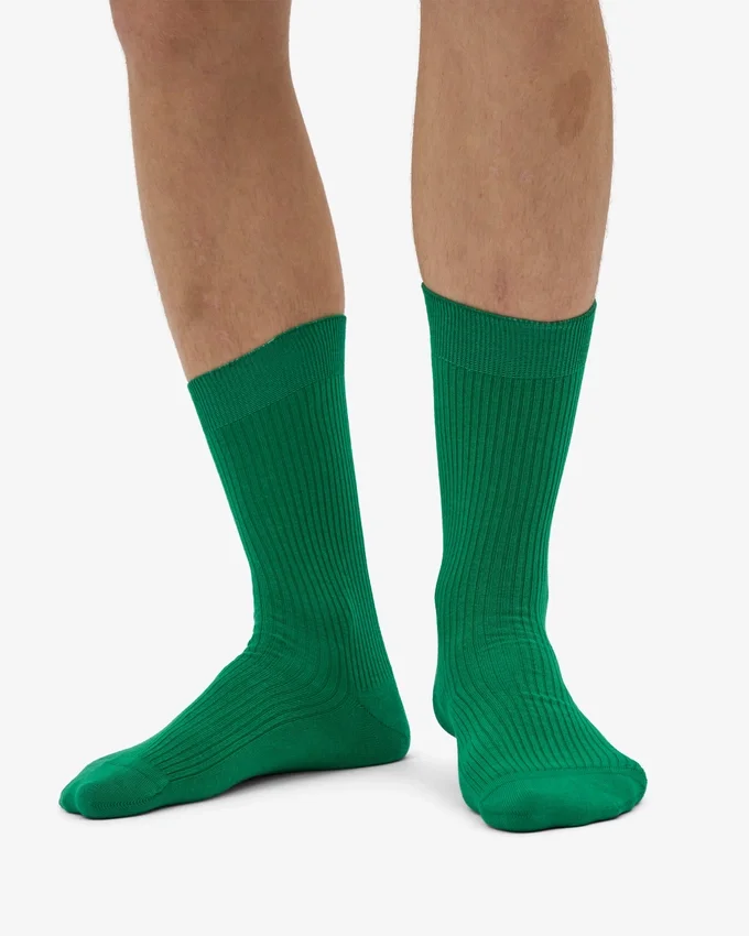 Chaussettes Classic Organic en coton bio - Vert Kelly