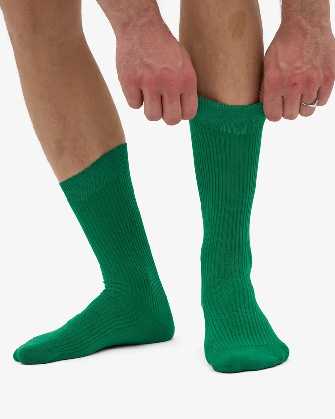 Chaussettes Classic Organic en coton bio - Vert Kelly