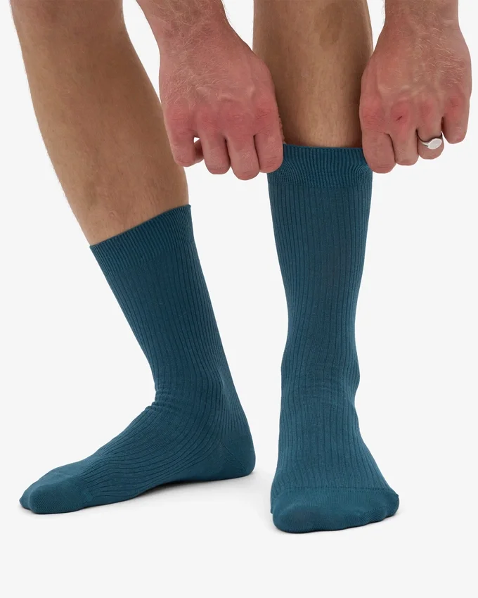 Chaussettes Classic Organic en coton bio - Vert océan