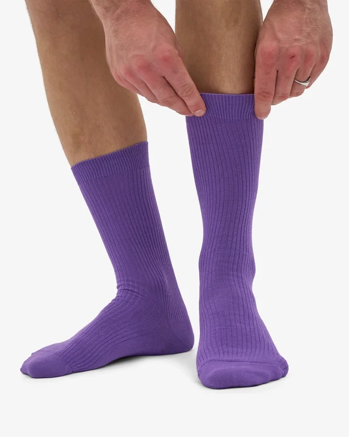 Chaussettes Classic Organic en coton bio - Violet ultra