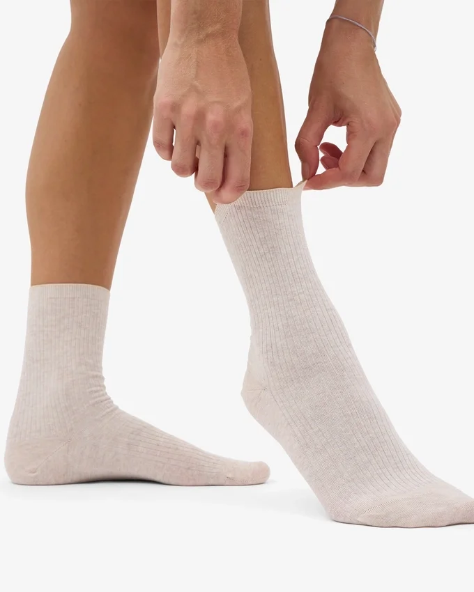 Chaussettes Classic Organic pour femme - Blanc ivoire