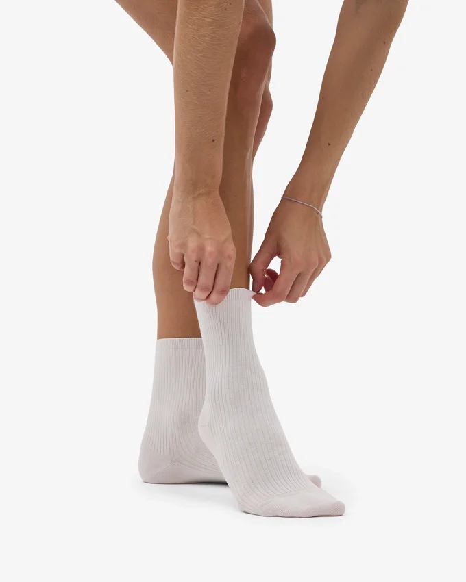 Chaussettes Classic Organic pour femme - Blanc optique
