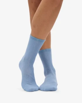 Chaussettes Classic Organic pour femme – Bleu acier