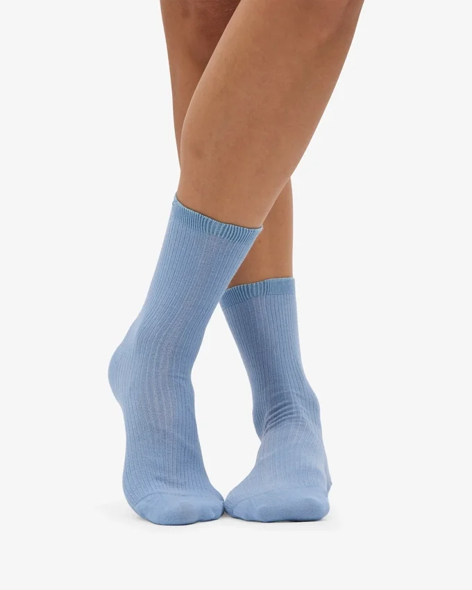 Chaussettes Classic Organic pour femme - Bleu acier
