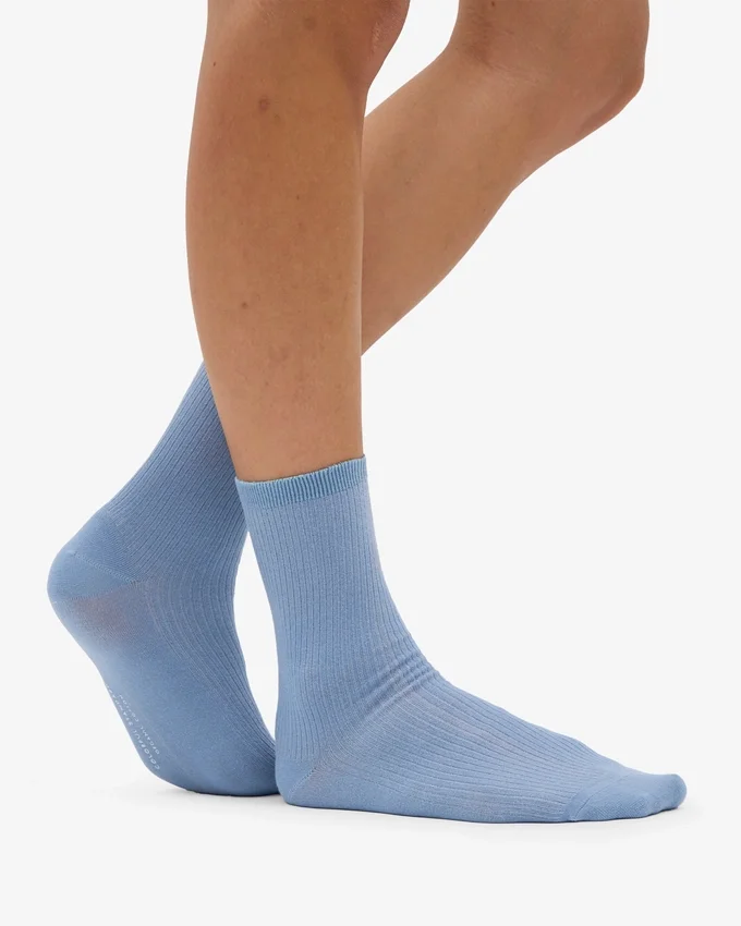 Chaussettes Classic Organic pour femme - Bleu acier