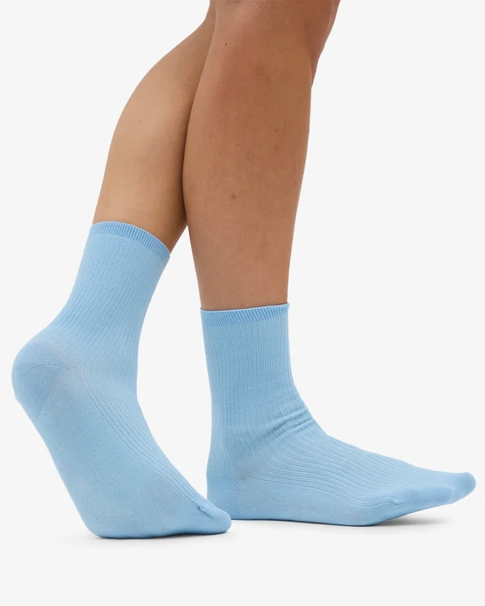 Chaussettes Classic Organic pour femme - Bleu bord de mer