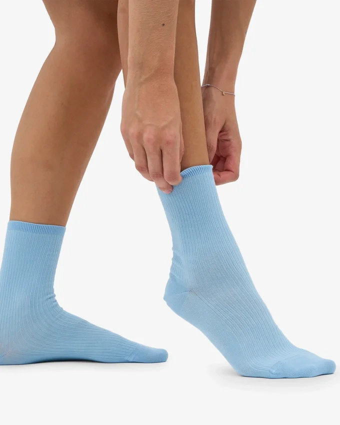 Chaussettes Classic Organic pour femme - Bleu bord de mer
