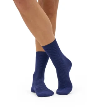 Chaussettes Classic Organic pour femme – Bleu marine