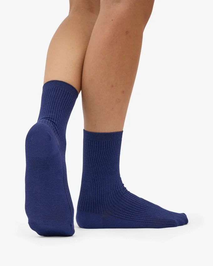 Chaussettes Classic Organic pour femme - Bleu marine