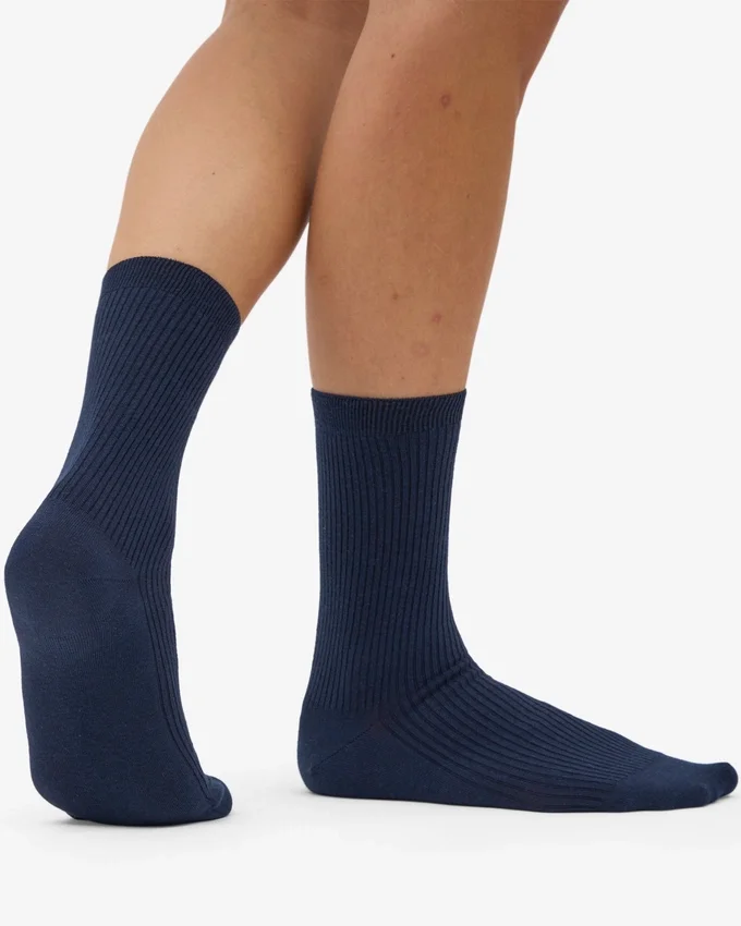 Chaussettes Classic Organic pour femme - Bleu marine