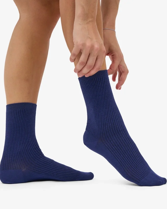 Chaussettes Classic Organic pour femme - Bleu marine