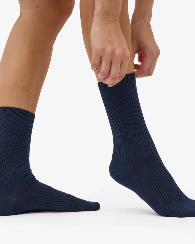 Chaussettes Classic Organic pour femme - Bleu marine