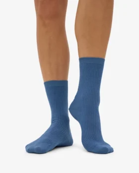 Chaussettes Classic Organic pour femme – Bleu pétrole