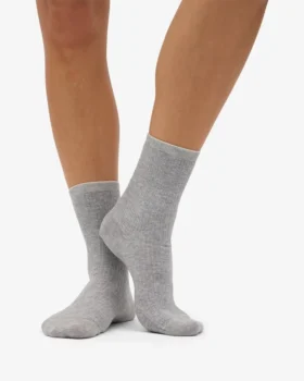 Chaussettes Classic Organic pour femme – Gris chiné