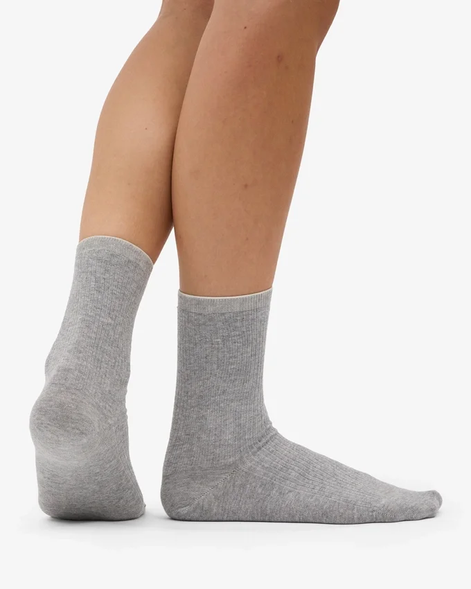 Chaussettes Classic Organic pour femme - Gris chiné