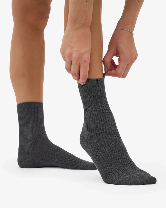 Chaussettes Classic Organic pour femme - Gris lave