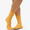 Chaussettes Classic Organic pour femme - Jaune brûlé