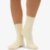 Chaussettes Classic Organic pour femme - Jaune pâle