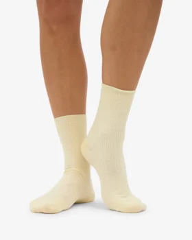 Chaussettes Classic Organic pour femme – Jaune pâle