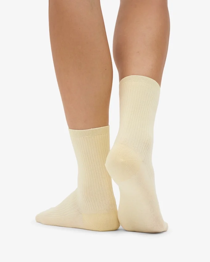 Chaussettes Classic Organic pour femme - Jaune pâle
