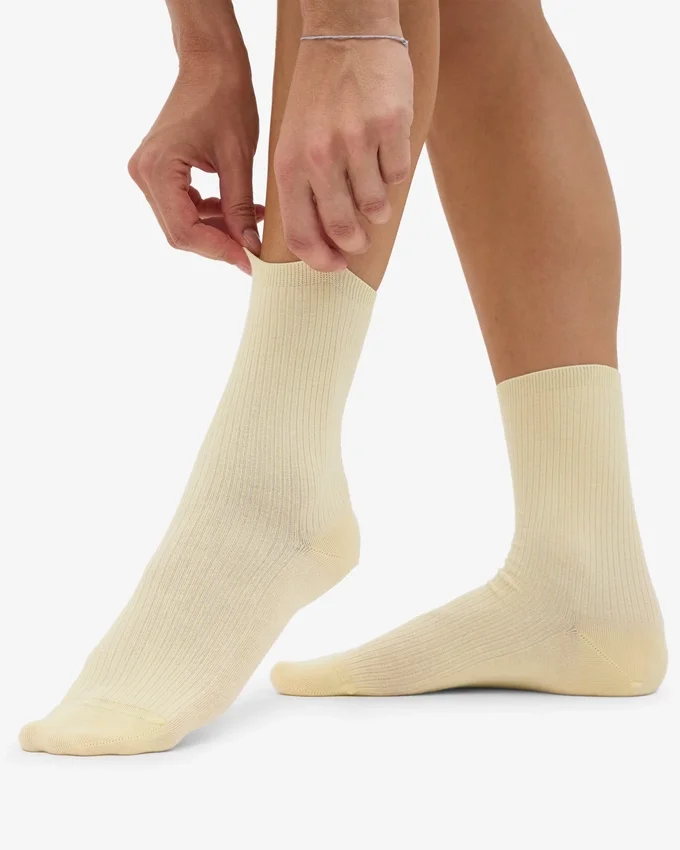 Chaussettes Classic Organic pour femme - Jaune pâle