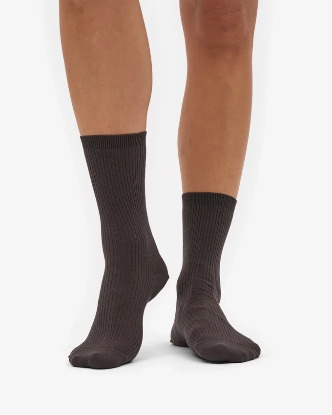 Chaussettes Classic Organic pour femme - Marron café