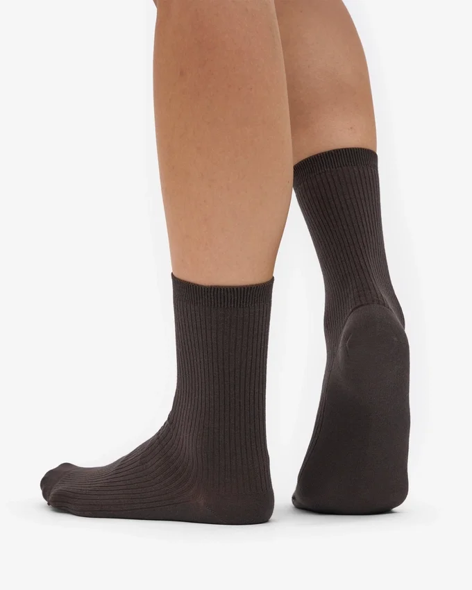 Chaussettes Classic Organic pour femme - Marron café