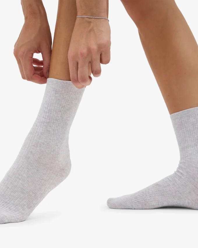 Chaussettes Classic Organic pour femme - Mélange neige