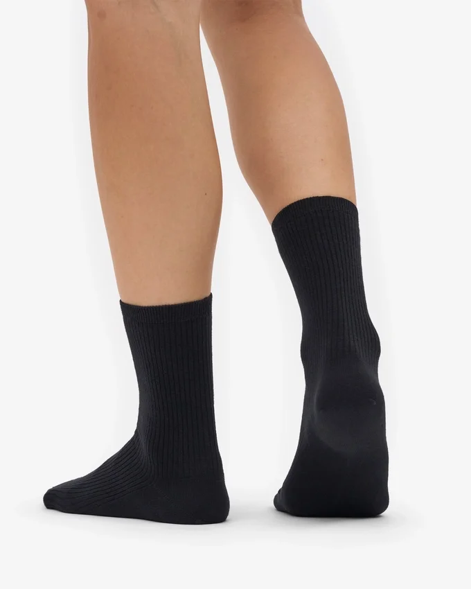 Chaussettes Classic Organic pour femme - Noir profond